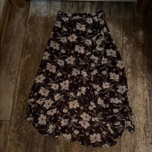 Floral Black and White Girl’s  Skirt